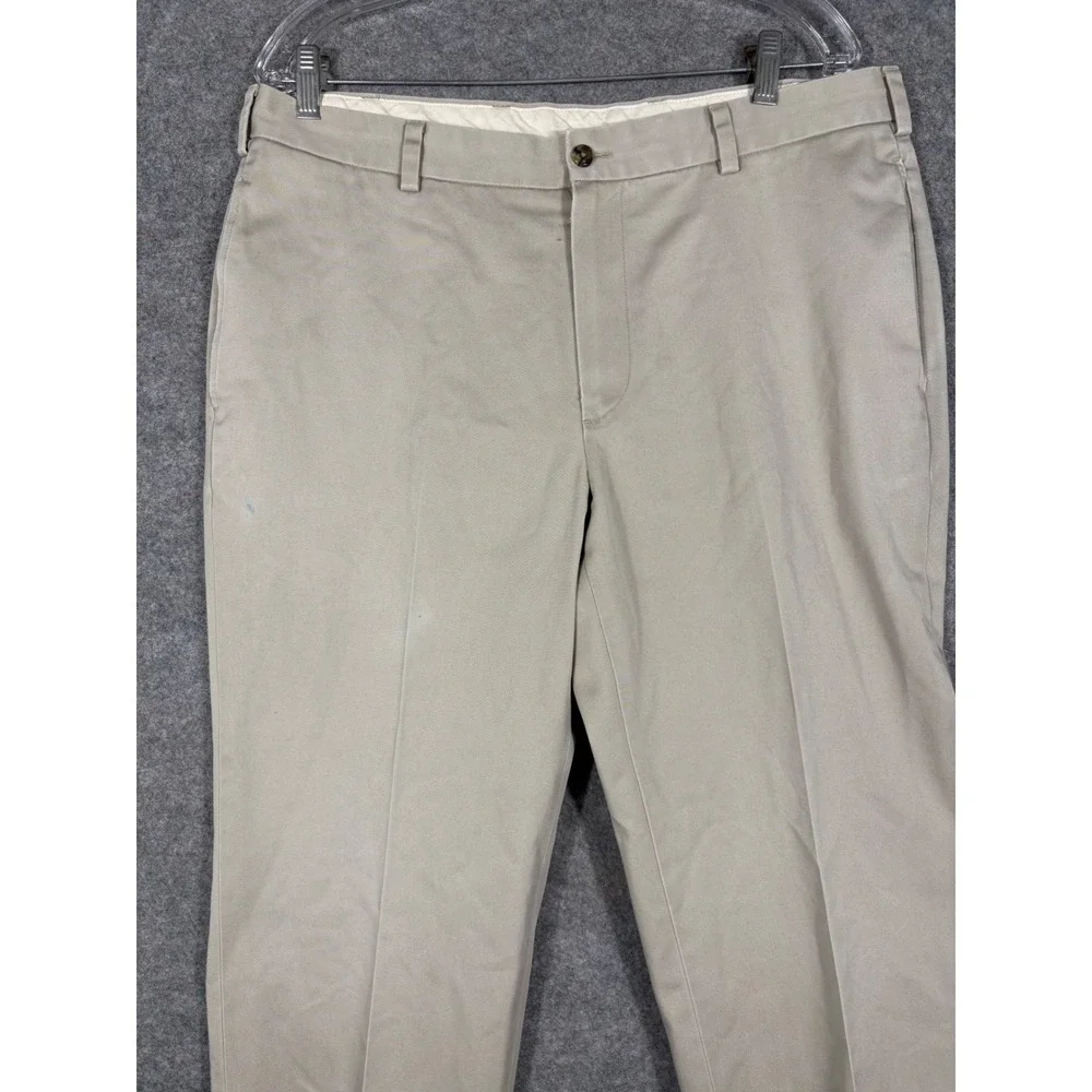 Brooks Brothers Advantage Chino Clark Pants Beige Men's‎ W36 L30 Cotton - Picture 2 of 13